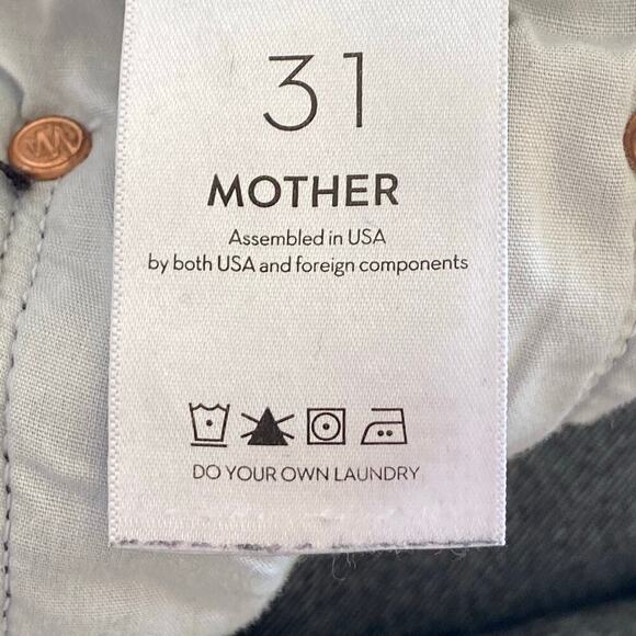 MOTHER The Pixie Swooner Ankle Fray High Rise Jeans in Thunder Road, Size 31 - Picture 5 of 16